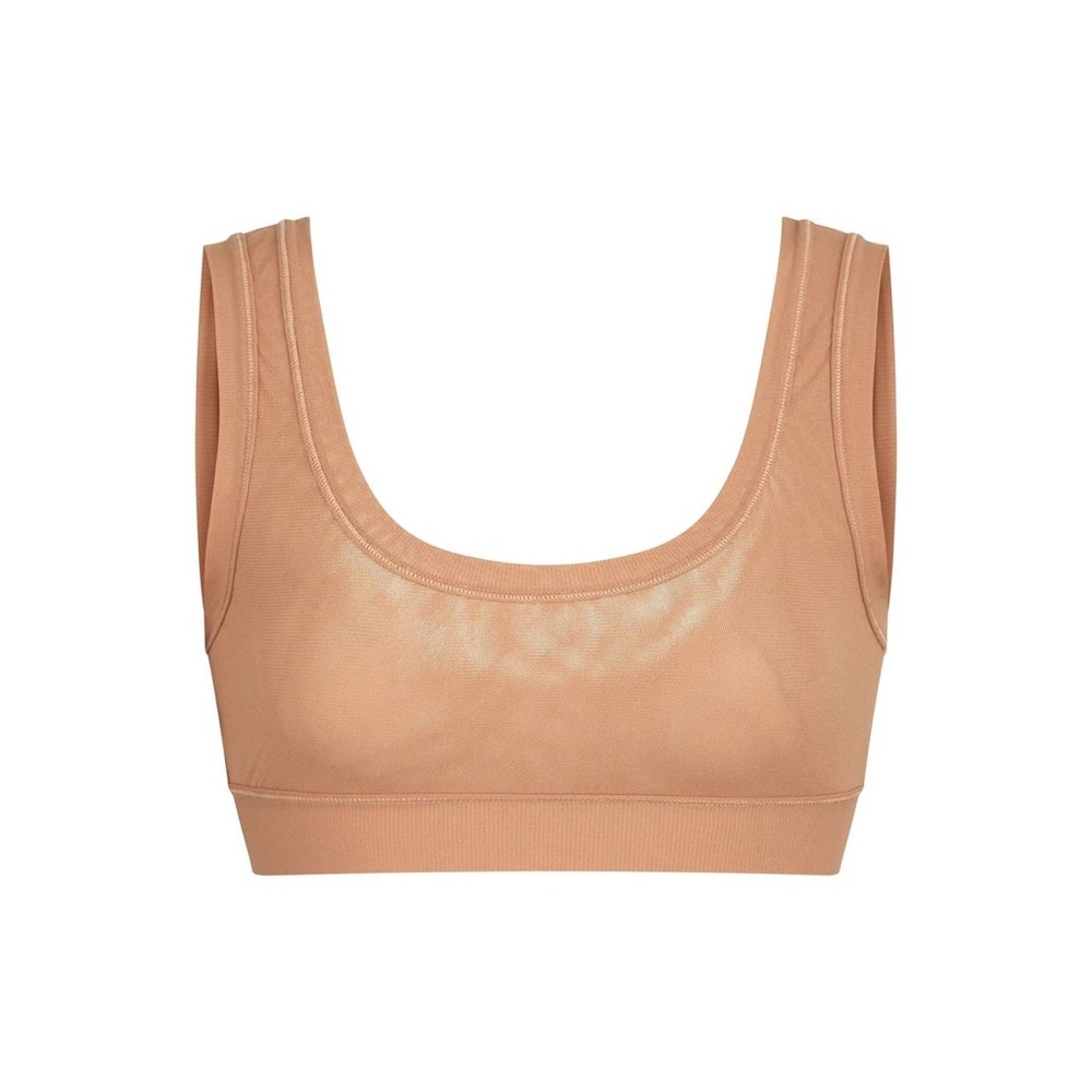 Skims Summer Mesh Scoop-neck Mesh Bralette / SIENNA